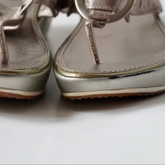 Bargain Cole Haan leather platform sandals. Size 10B. Wear marks shown in photos - Picture 8 of 14